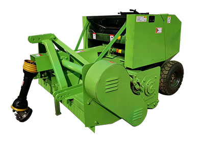 Straw crusher and baler