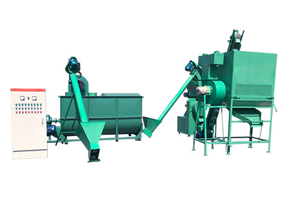  A complete set of machines for crushing and stirring to make granules